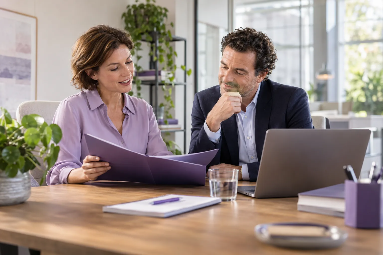 Illustratieve foto van een HR-professional en adviseur in gesprek